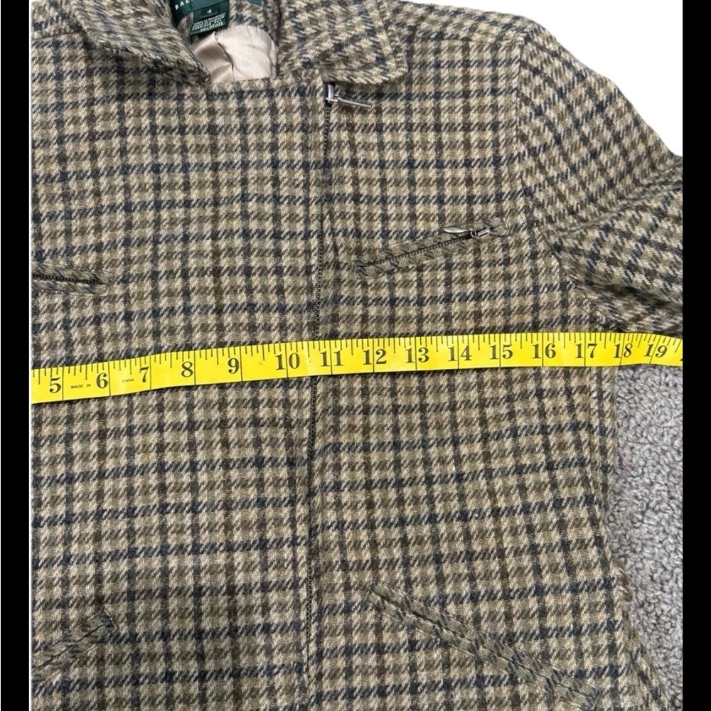 Lauren Ralph Lauren Vintage 100% Wool Houndstooth Jacket Blazer Womens Size 4 - Picture 14 of 14